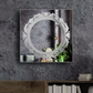 Floral Circle Design LED Touch Mirror